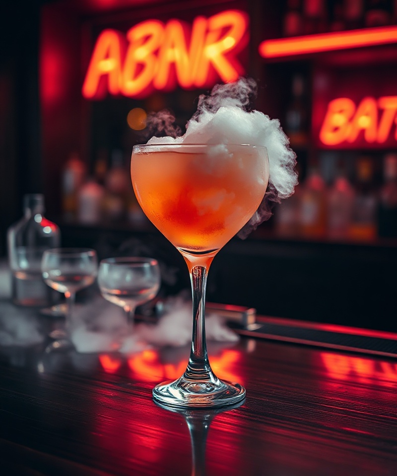 Cocktail am Tresen in dunkler Clubatmosphäre
